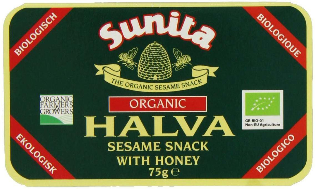 Sunita Organic Halva Sesame Snack with Honey 75g - Pack of 2