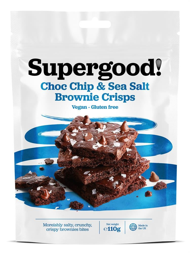 Supergood Double Choc Chip & Sea Salt Brownie Crisps 110g