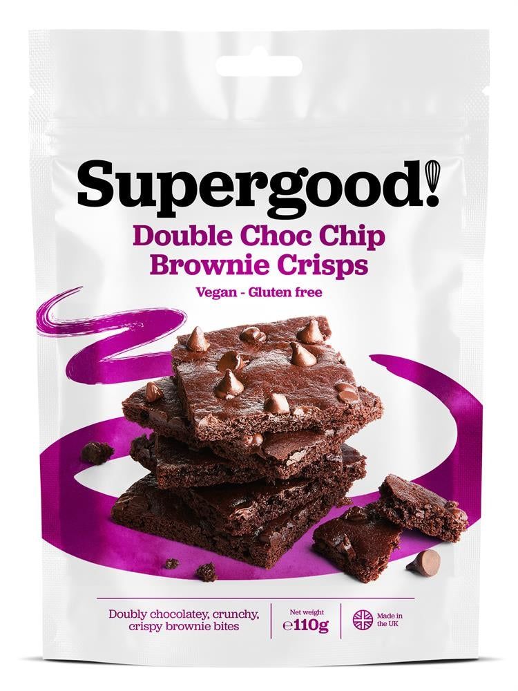 Supergood Double Chocolate Chip Brownie Crisps 110g