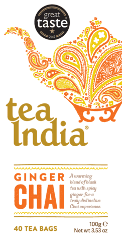 Tea India Ginger Chai Tea - 40 Bags