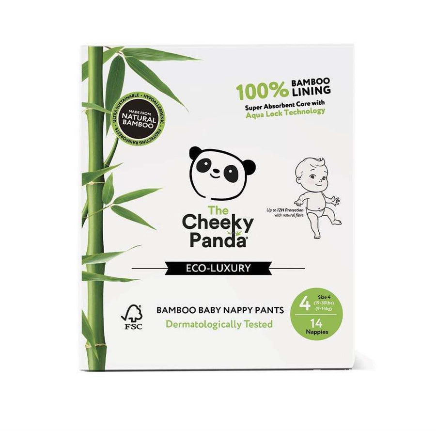 The Cheeky Panda Bamboo Nappies Size 4 (9-14kg) - 14 Nappies