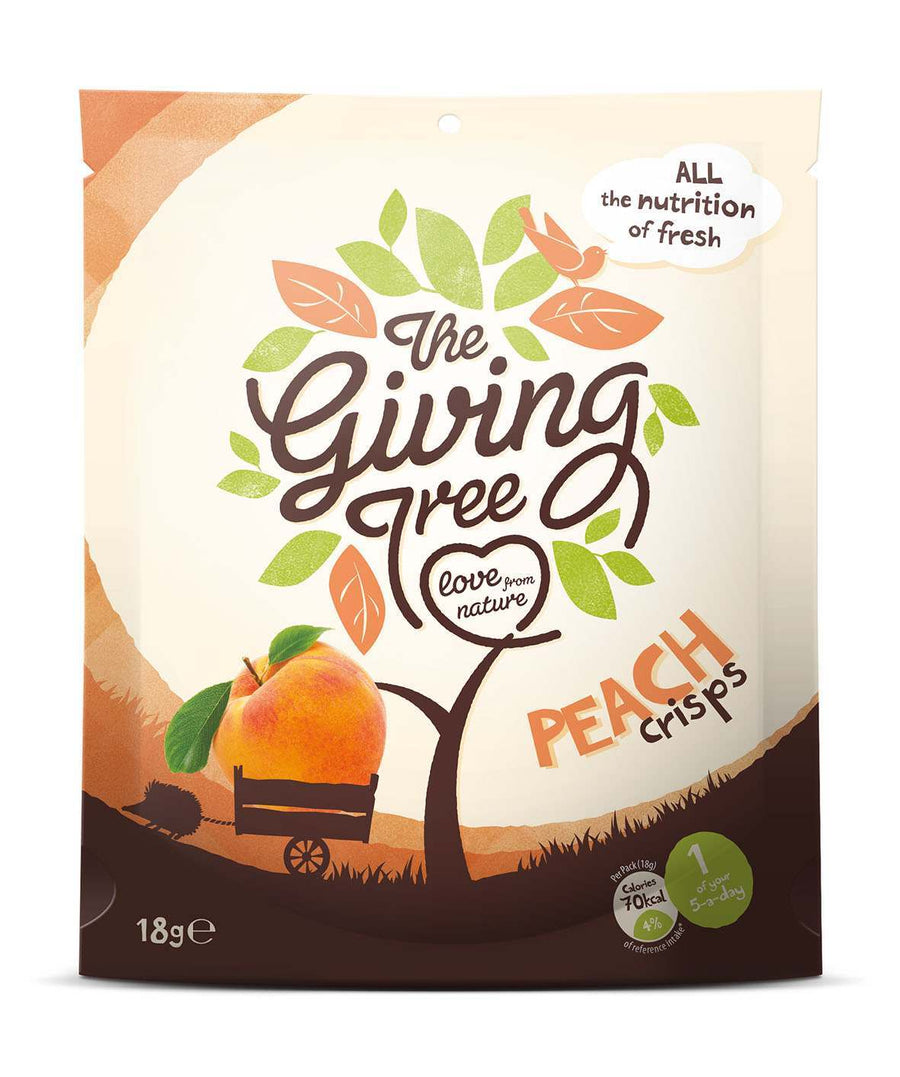The Giving Tree Freeze Dried Peach Crisps 18g
