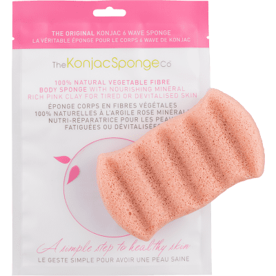 The Konjac Sponge Company Pink French Clay 6 Wave Body Sponge