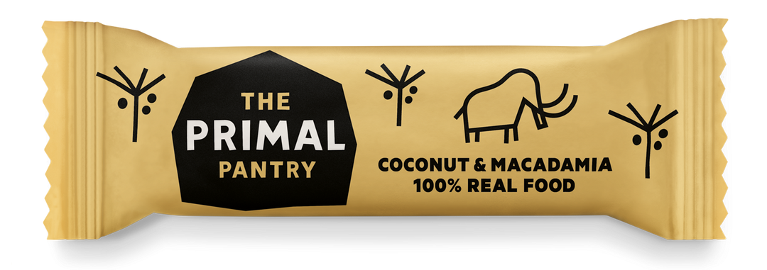 The Primal Pantry Coconut & Macadamia Paleo Bar 45g - Pack of 18