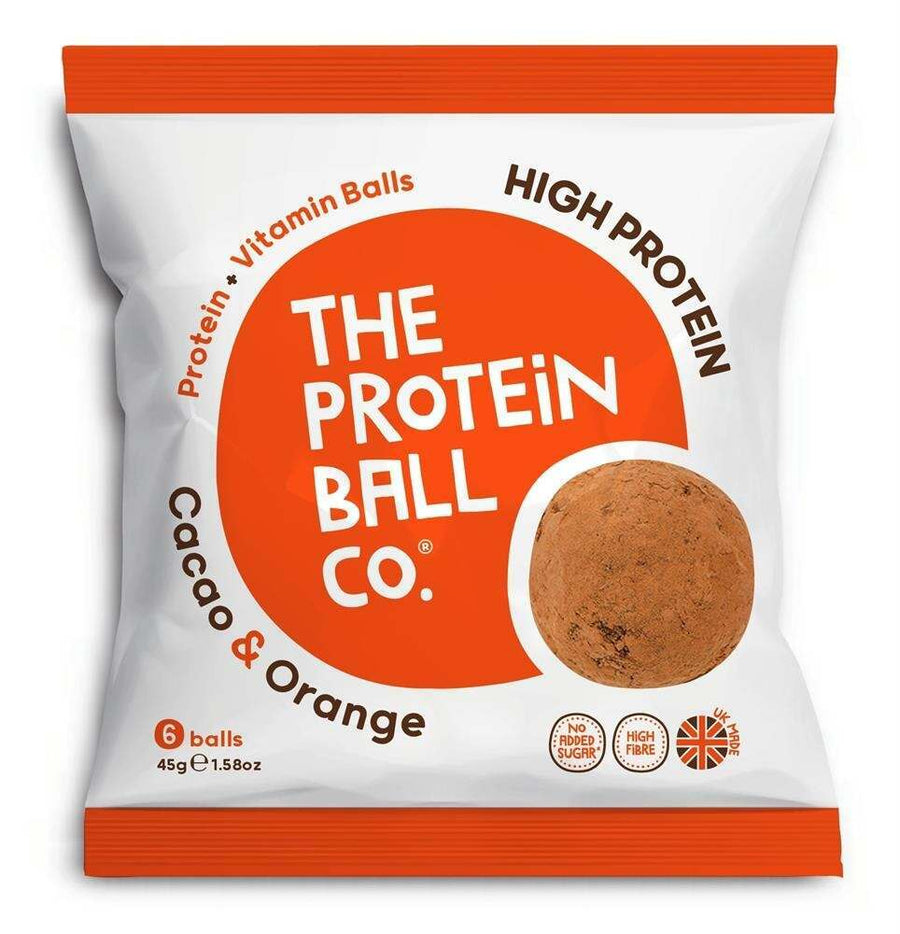 The Protein Ball Company Cacao & Orange Balls 45g - Pack of 10