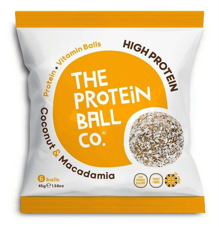 The Protein Ball Company Coconut & Macadamia Protein Balls 45g - Pack of 10