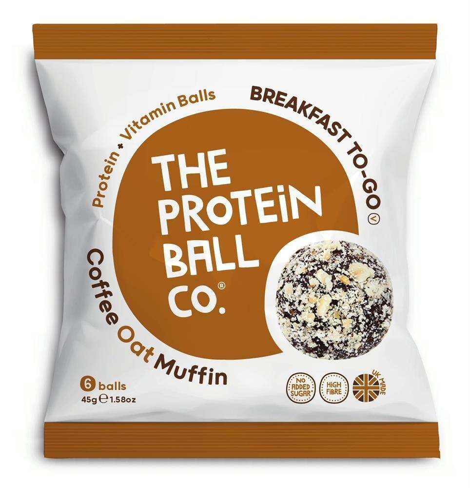The Protein Ball Company Coffee Oat Muffin Balls 45g - Pack of 10