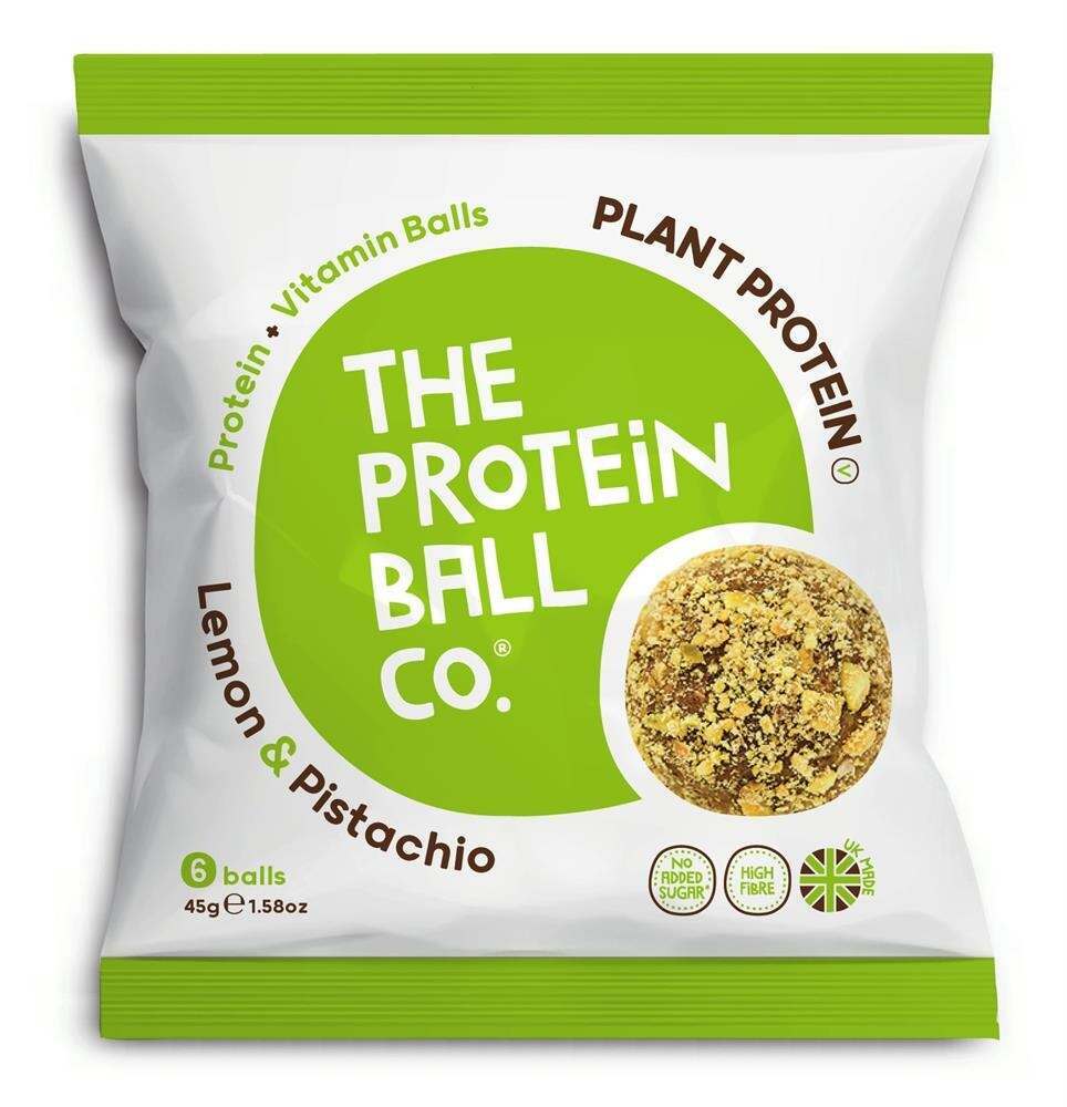 The Protein Ball Company Lemon & Pistachio Balls 45g - Pack of 10