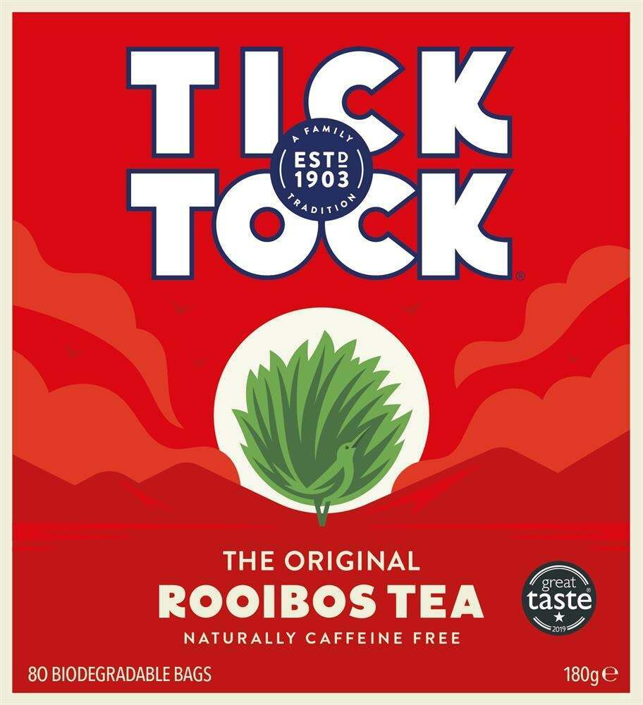 Tick Tock Tea Organic Rooibos Tea 80 Bags
