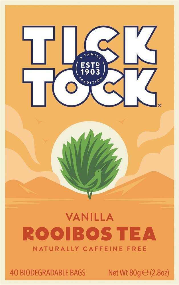Tick Tock Tea Vanilla Rooibos Tea 40 Bags