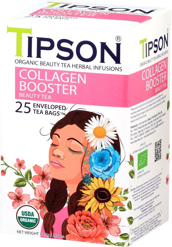 Tipson Organic Beauty Collagen Booster Tea - 25 Bags