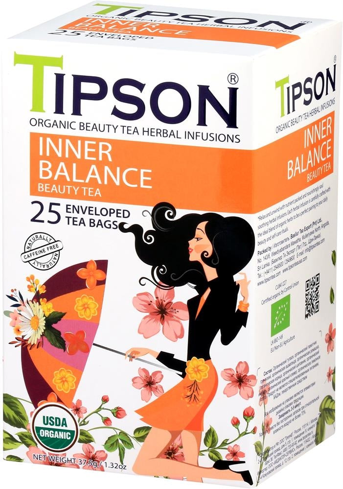 Tipson Organic Beauty Inner Balance Tea - 25 Bags