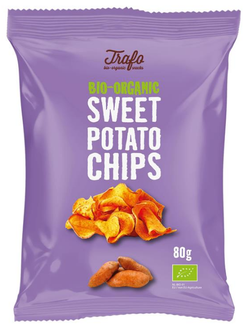 Trafo Organic Sweet Potato Crisps 80g - Pack of 6