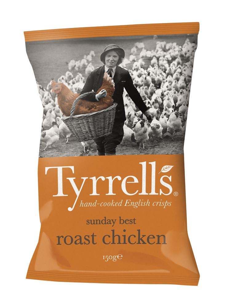 Tyrrell's Roast Chicken Crisps 150g - Pack of 6