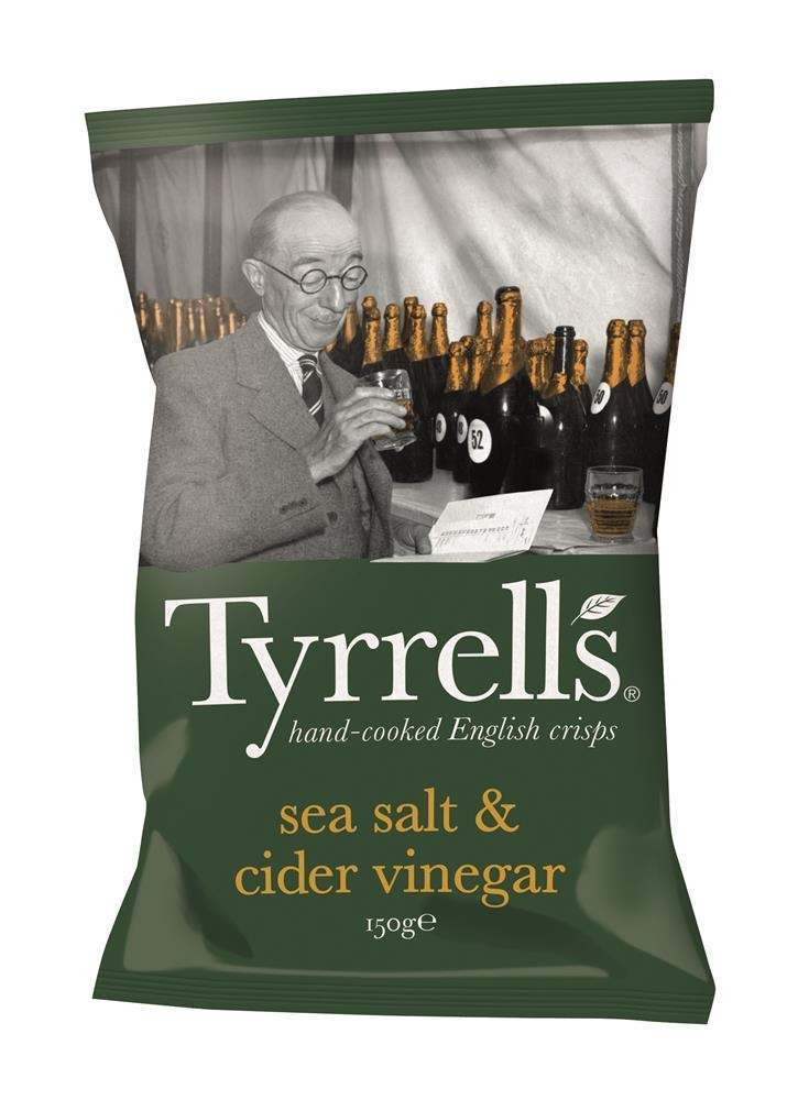 Tyrrell's Sea Salt & Cider Vinegar Crisp 150g - Pack of 6