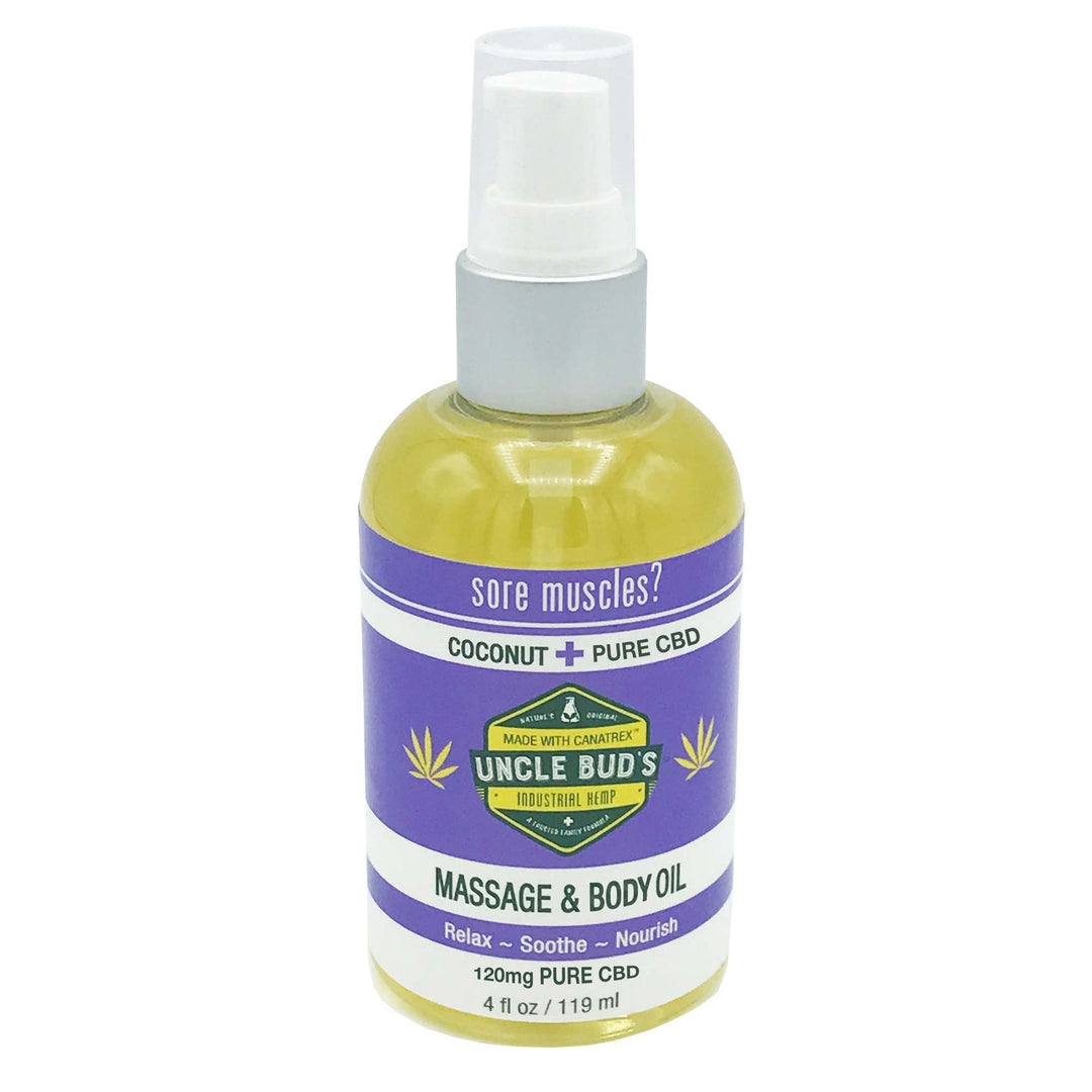 Uncle Buds Pure CBD Massage & Body Oil 120ml