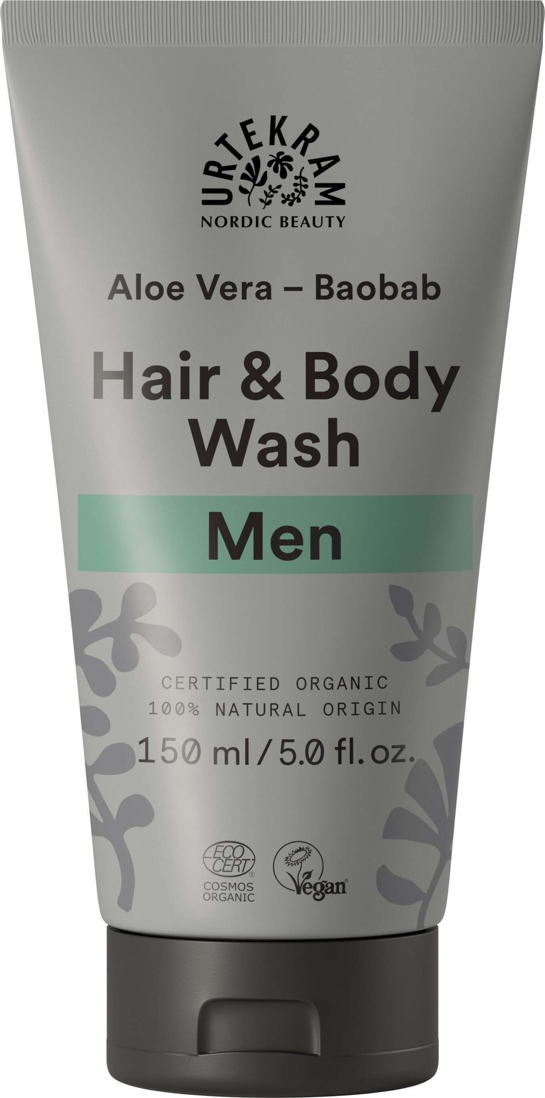 Urtekram Organic Men's Aloe Vera Baobob Hair & Body Wash 150ml