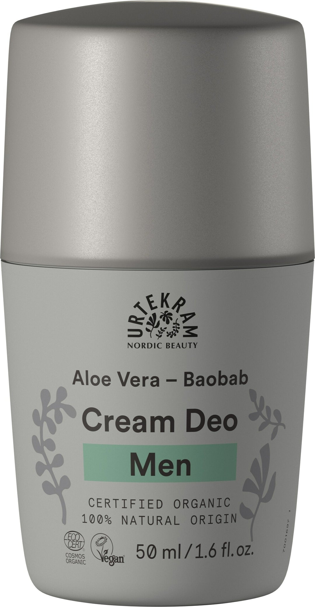 Urtekram Organic Men's Baobab Aloe Vera Deodorant Roll On 50ml