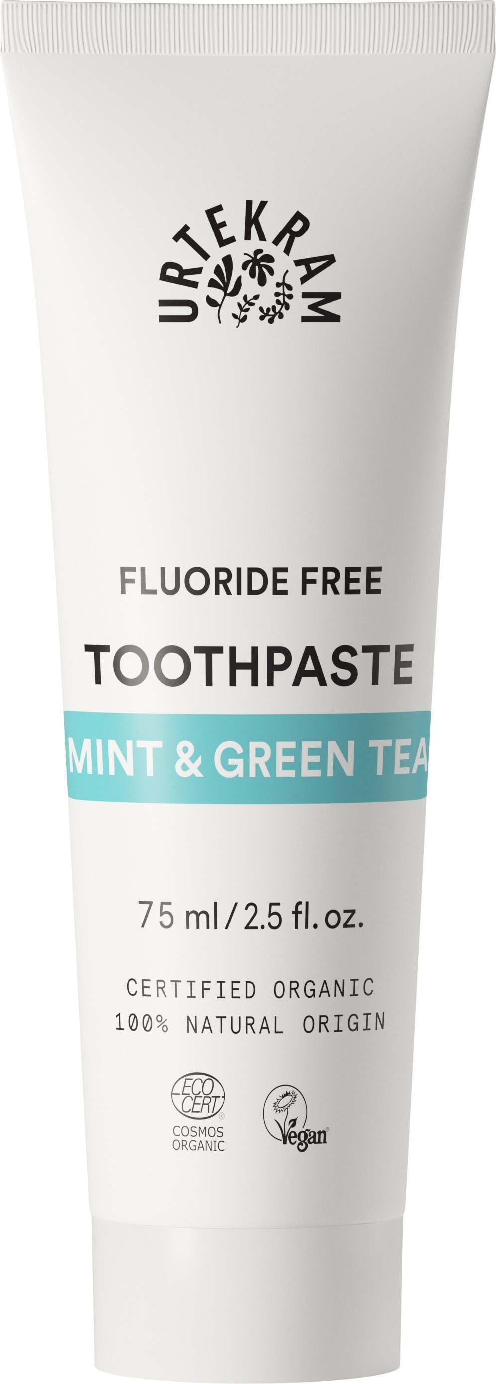 Urtekram Organic Mint & Green Tea Toothpaste 75ml
