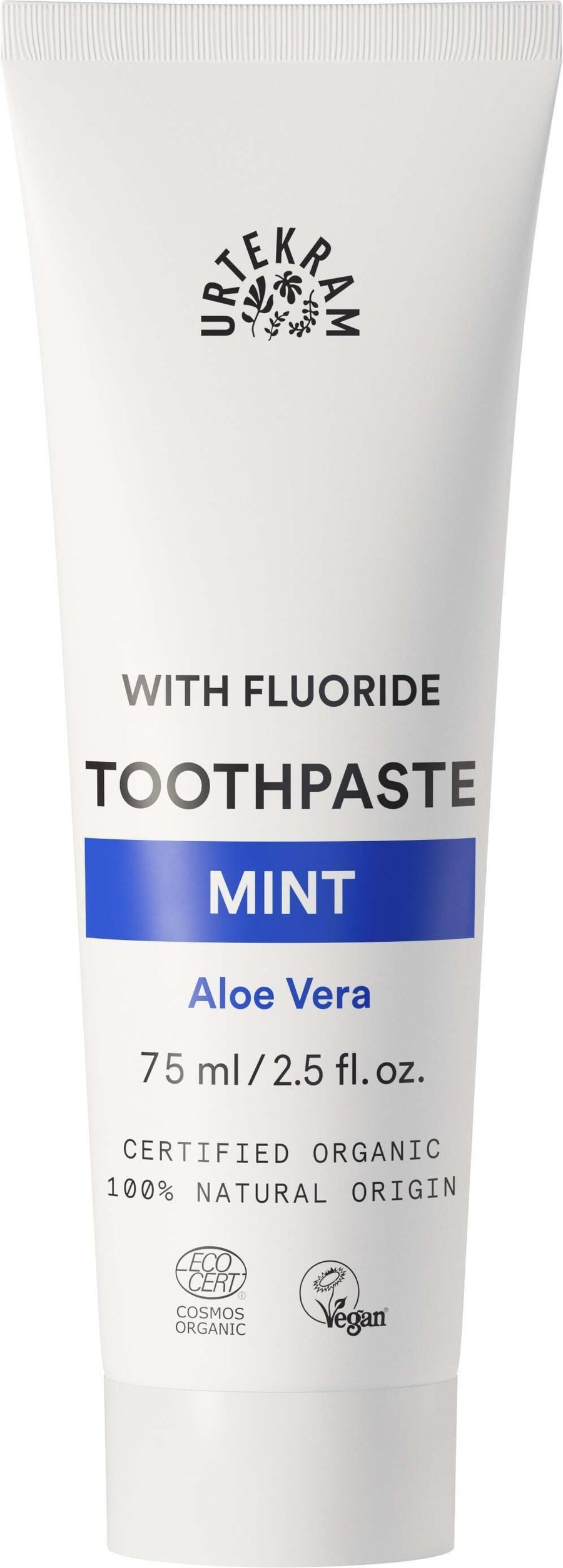 Urtekram Organic Mint Toothpaste with Fluoride 75ml
