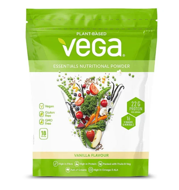 Vega Essentials Vanilla Nutritional Powder - 18 Servings