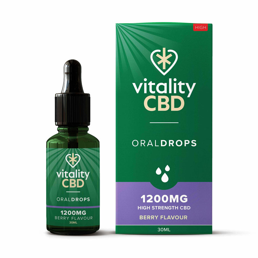 Vitality CBD Berry 1200mg CBD Oral Drops 30ml