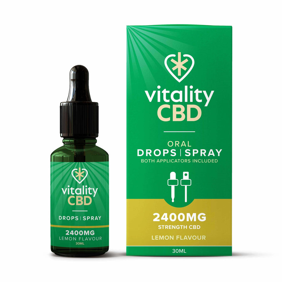 Vitality CBD Lemon 2400mg CBD Oral Drops | Spray 30ml