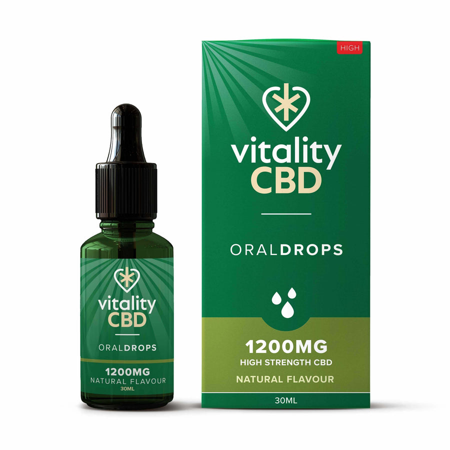 Vitality CBD Natural 1200mg CBD Oral Drops 30ml