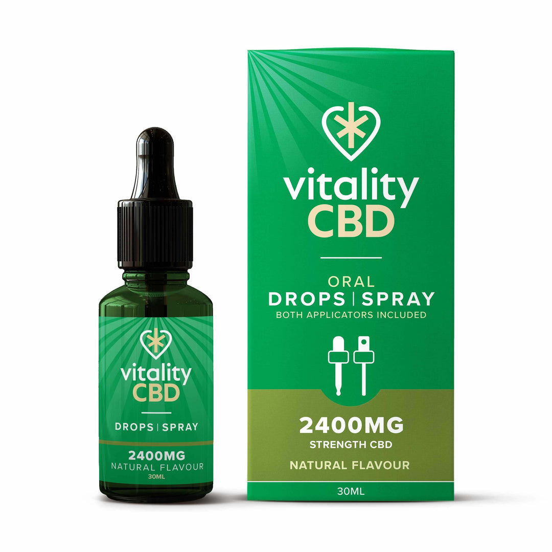 Vitality CBD Natural 2400mg CBD Oral Drops | Spray 30ml
