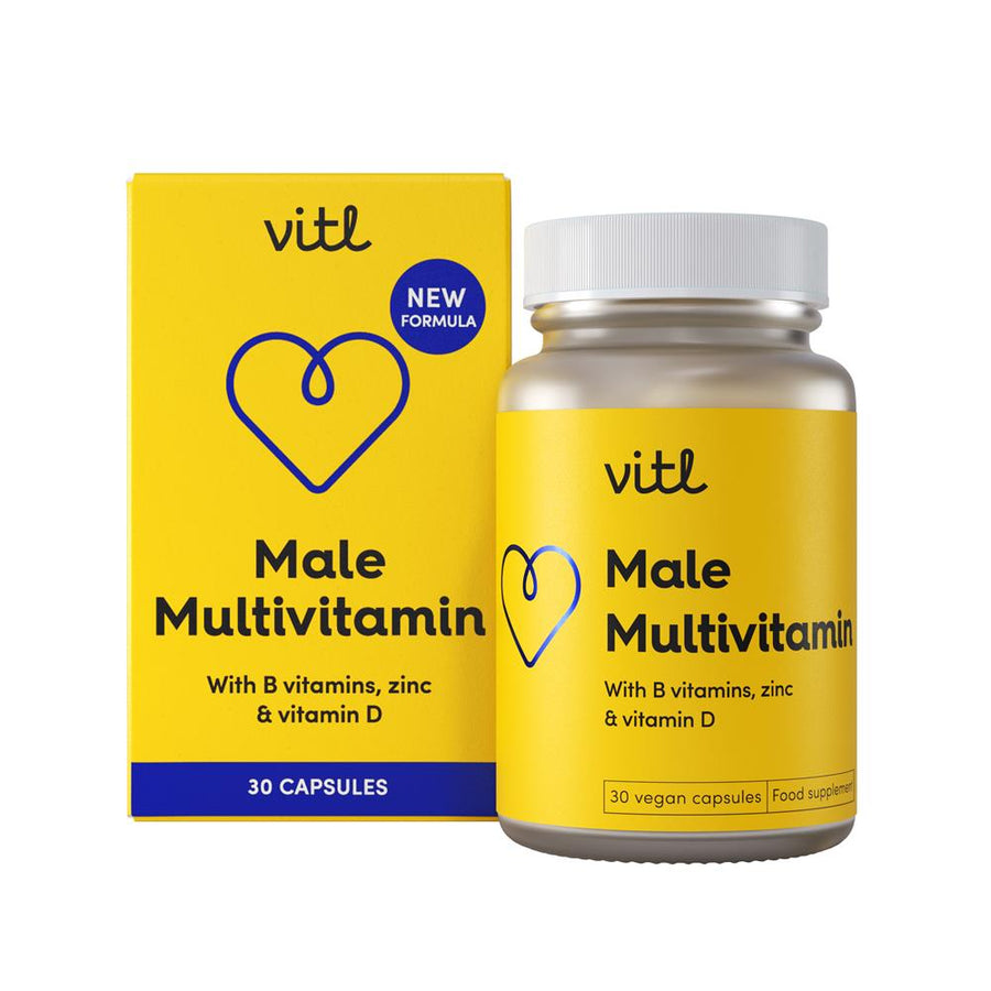 Vitl Male Multivitamin with B vitamins zinc and vitamin D
