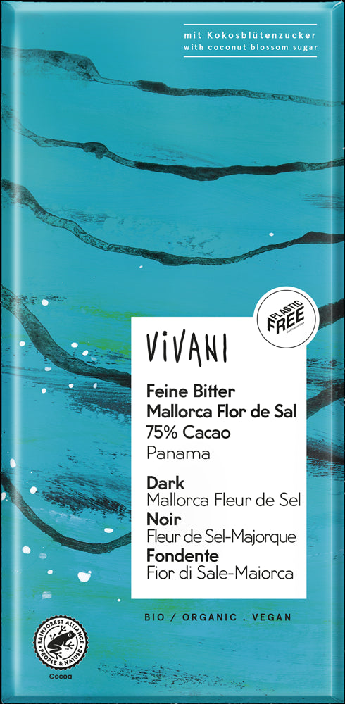Vivani Dark 75% Chocolate 80g - Pack of 5