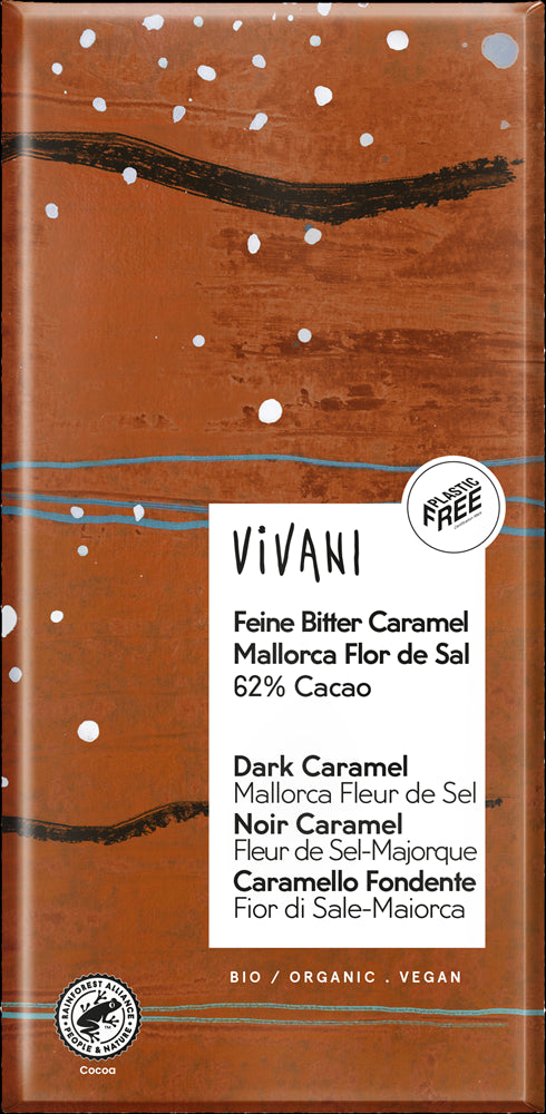 Vivani Dark Caramel 62% Chocolate 80g - Pack of 5