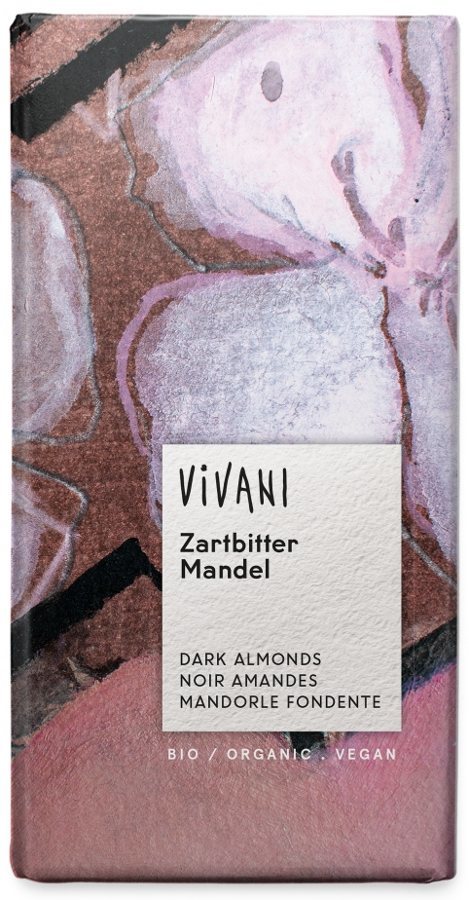 Vivani Organic Dark Almond Chocolate 100g - Pack of 5