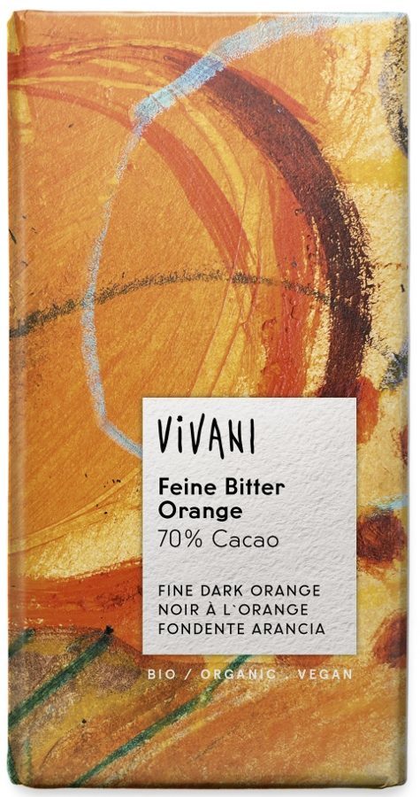 Vivani Organic Dark Orange Chocolate 100g - Pack of 5