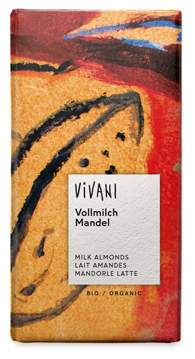 Vivani Organic Milk Almond Chocolate 100g - Pack of 5