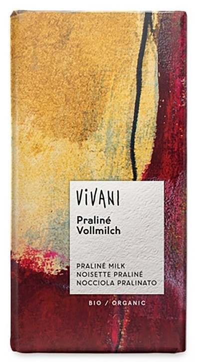 Vivani Organic Praline Nougat Chocolate 100g - Pack of 5
