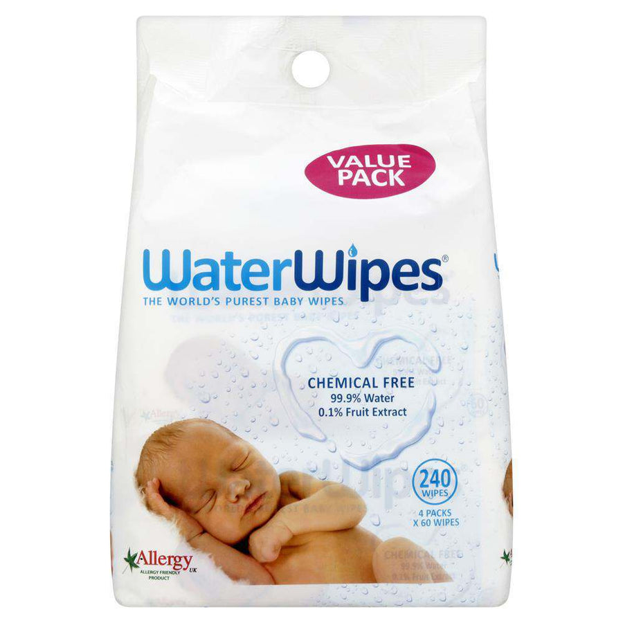 WaterWipes Pack of 4 - 240 Wipes