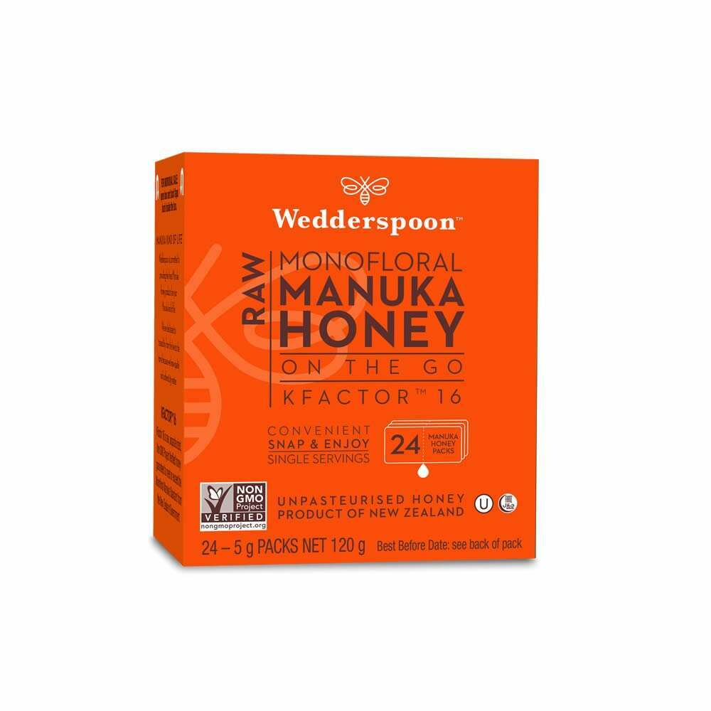 Wedderspoon 100% Raw Manuka Honey on the Go 120g - 24 Servings
