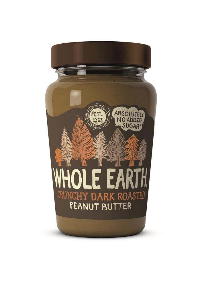 Whole Earth Crunchy Dark Roasted Peanut Butter 340g