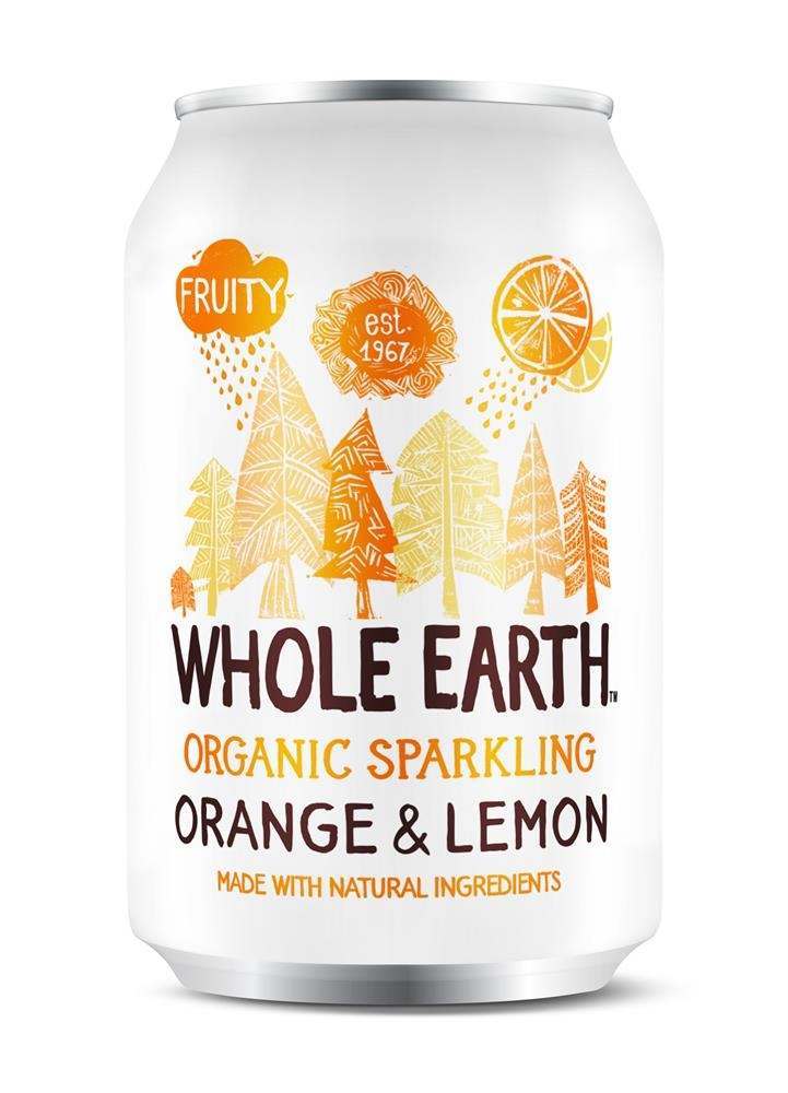 Whole Earth Organic Orange & Lemon Soft Drink 330ml