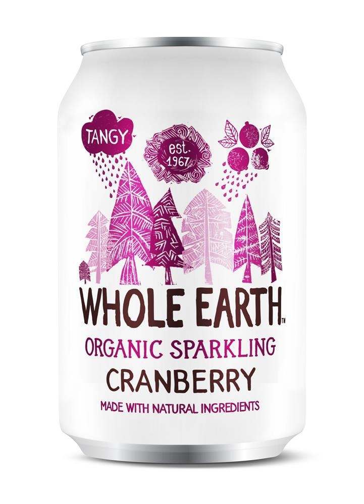 Whole Earth Organic Sparkling Cranberry Soft Drink 330ml