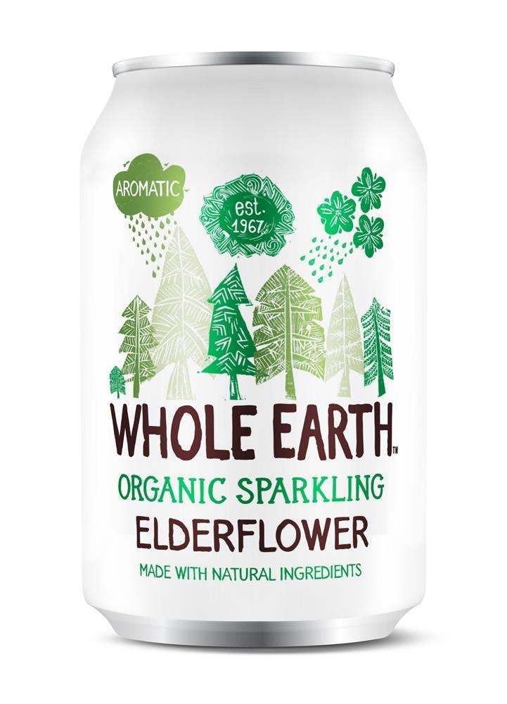 Whole Earth Organic Sparkling Elderflower Soft Drink 330ml