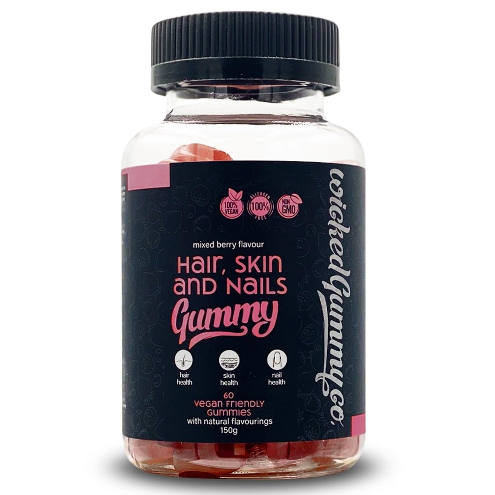 Wicked Gummy Company Hair, Skin & Nails Gummies - 60 Pieces