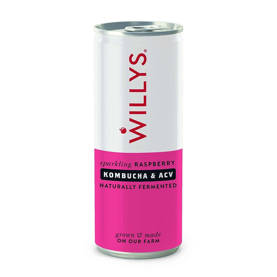 Willy's ACV & Kombucha Sparkling Raspberry Drink 250ml - Pack of 12