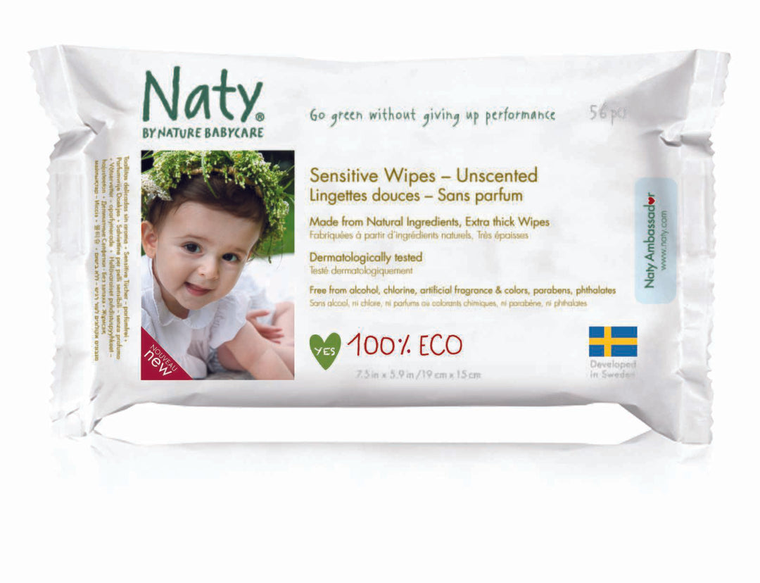 Naty by Nature Unscented Sensitive Baby Wipes