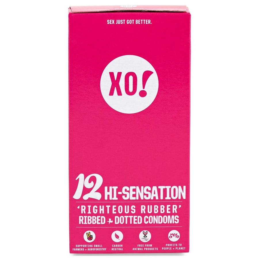 XO! Hi Sensation Natural Latex Condoms - 12 Pack