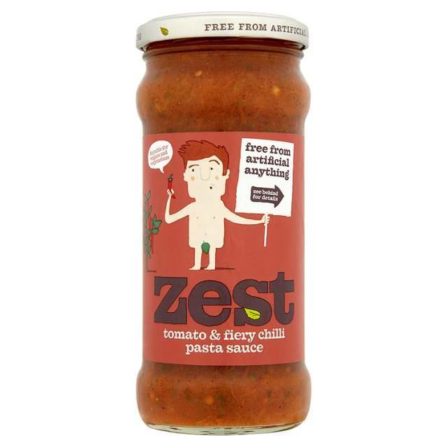 Zest Tomato & Fiery Chilli Pasta Sauce 340g - Pack of 2
