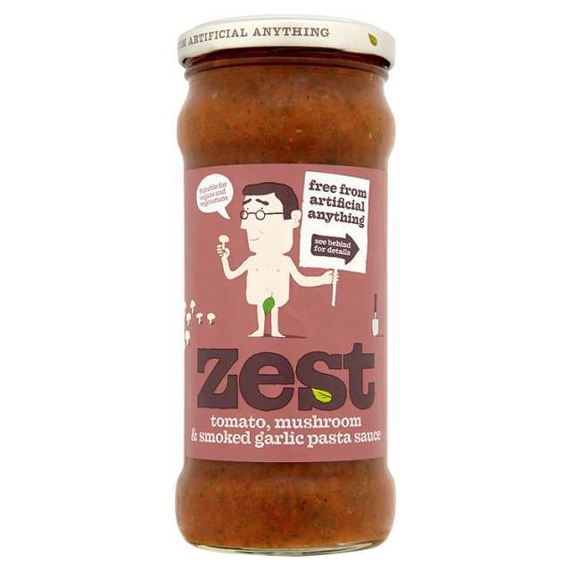 Zest Tomato, Mushroom & Smoked Garlic Pasta Sauce 340g - Pack of 2